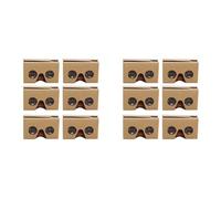 Tuminita Occhiali 3D 12PZ per Cardboard V2 VR 4.5-6 Pollici Smartphone + Archetto