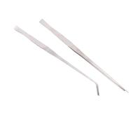 Tumintu 2 pinzette per piante acquatiche da 48 cm, argentate per acquari, attrezzi per acquari, pinze per mangimi