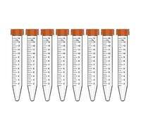 Tumintu Tubi conici per centrifuga, 15 ml, 25 pezzi, tubi sterili con tappi a vite a prova di perdite, tubi conici trasparenti