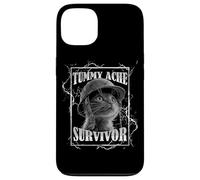 Tummy Ache Survivor Funny Cat Dramatic Lightning Band Custodia per iPhone 13