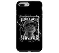Tummy Ache Survivor Funny Cat Dramatic Lightning Band Custodia per iPhone 7 Plus/8 Plus