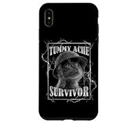 Tummy Ache Survivor Funny Cat Dramatic Lightning Band Custodia per iPhone XS Max