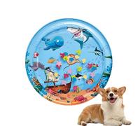 Tummy Time Mat - Mat Di Gioco D'acqua | Tappetini Per L'acqua Del Sensore Gonfiabile | Pad Di Gioco Interattivo Addensato Con Pesce | Pad Di Raffreddamento Estivo Per Cani, Promuovi Giocattoli Di Svil