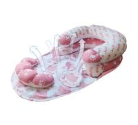 Tummy Time Mat, Support Pillow, Sensory Play Mat with Detachable Toys, 29.53x16.93 Inches Early Learning Activity for Seated Support for Development and Sensory Stimulation