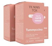 Tummy Tox Tummyccino, 30 Bustine | Bevanda al Caffe con Caffeina, Guarana, Inulina e Cicoria Solubile con Estratto di Caffè Verde - Arôme Cappuccino
