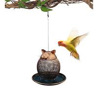 Tumotsit Casetta per uccelli - Design vintage a forma di gatto - Accessorio da giardino per gli amanti degli uccelli, bambini curiosi, goditi la natura