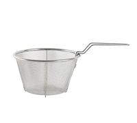 Tumotsit Cestello per Friggere in Acciaio Inossidabile, Colapasta Rotondo con Manico Pieghevole, Per Uso Alimentare, 15 cm x 18 cm