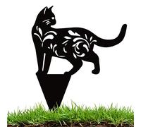 Tumotsit Gatto,Pali in acrilico per gatti per cortile - Piccoli animali 2D sculture statua giardino, gatto scavato per giardino prato nel cortile di casa