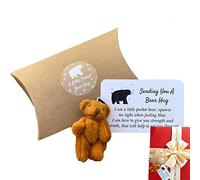 Tumotsit Little Pocket Bear Hug Card, Hug Love Token Bear Hug Cards Inviandoti un Hug Bear Toy per portachiavi, dà abbracci orso a chi ne ha bisogno, regali per San , compleanno, matrimonio
