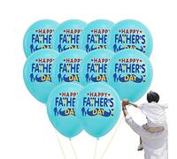 Tumotsit Palloncini per la festa del papà felice | 10 pezzi decorazione festa del papà | Palloncini in alluminio per la festa del papà, il miglior papà del mondo, colore bianco e blu