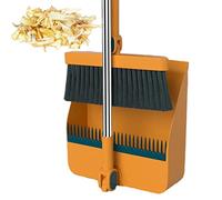 Tumotsit Set di scopa con paletta combinata, set di spazzole per la pulizia e paletta | Set di paletta girevole a 180 gradi, design con manico lungo e morbida schiuma Eva per bagno, sala da pranzo