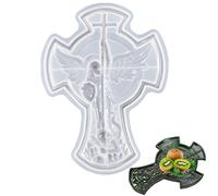 Tumotsit stampi epossidici, stampi in resina epossidica Angel Cross, stampi creativi posacenere silicone per resina, regali di frutta di Natale