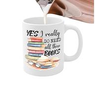Tumotsit Tazza di Fan Libri - Tazza Divertente per Libri | Tazze in ceramica 350 ml Sì, Ho davvero bisogno di tutti questi Libri Bibliotecario Libro Nerd Regali