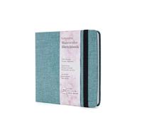 tumuarta Aquarell - Blocco da disegno, 15 x 15 cm, 300 g/m², 100% carta di cotone pressato a freddo, 24 fogli, 48 pagine, ad acquerello per l'uso come quaderno da viaggio e blocco note multimediali