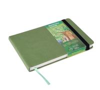 tumuarta Blocco da disegno ad acquerello, 300 g, 25% cotone, 14 x 21 cm, 24 fogli, 48 pagine, senza acidi, carta per acquerelli, colori assortiti (verde, 21 x 14 cm)