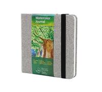 Tumuarta - Diario acquerello, 63.5 kg, 300 g/mq, carta di cotone, stampa a freddo, 5.5 x 14 cm, microperforato, carta acquerellabile per l'uso come quaderno da viaggio e blocchi per supporti misti