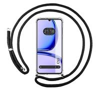 Tumundosmartphone Cover Ciondolo Trasparente per Realme C53 Con Cordino Nero