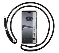 Tumundosmartphone Cover Ciondolo Trasparente per Xiaomi 13 Lite 5G Con Cordino Nero