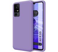 Tumundosmartphone Cover Silicone Liquido Ultra Morbida per Tcl 40 R 5G Colore Viola
