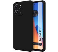 Tumundosmartphone Cover Silicone Liquido Ultra Morbida per Xiaomi Redmi 12 Colore Nero
