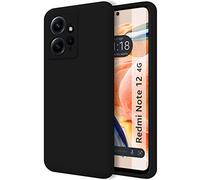 Tumundosmartphone Cover Silicone Liquido Ultra Morbida per Xiaomi Redmi Note 12 4G Colore Nera