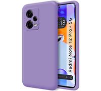 Tumundosmartphone Cover Silicone Liquido Ultra Morbida per Xiaomi Redmi Note 12 Pro + Plus 5G Colore Viola