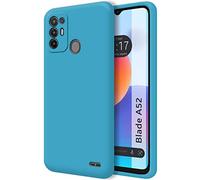Tumundosmartphone Cover Silicone Liquido Ultra Morbida per ZTE Blade A52 Colore Azzurro