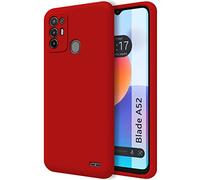 Tumundosmartphone Cover Silicone Liquido Ultra Morbida per ZTE Blade A52 Colore Rossa