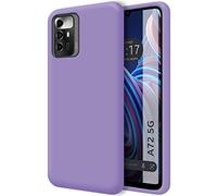 Tumundosmartphone Cover Silicone Liquido Ultra Morbida per ZTE Blade A72 5G Colore Viola