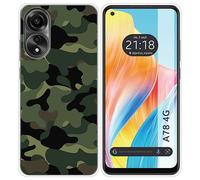 Tumundosmartphone Cover Silicone per Oppo A78 4G Disegno Mimetico Disegni
