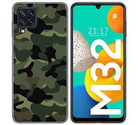 Tumundosmartphone Cover Silicone per Samsung Galaxy M32 Disegno Disegni - Mimetico