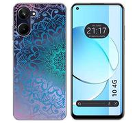 Tumundosmartphone Cover Silicone Trasparente per Realme 10 4G Disegno Mandala Disegni