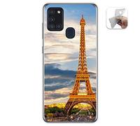 Tumundosmartphone Cover TPU Gel per Samsung Galaxy A21s Disegno Disegni - Paris