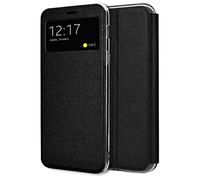 Tumundosmartphone Custodia a libro con finestra per Zte Blade A35 / A55, colore nero