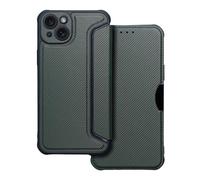 Tumundosmartphone Custodia a libro magnetica antiurto per iPhone 15 Plus (6.7) colore verde