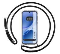 Tumundosmartphone Custodia a sospensione trasparente per Vivo V70 FE con cordone nero