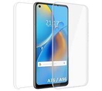 Tumundosmartphone Custodia doppia trasparente Pc + TPU Full Body 360 per OPPO A76 / A96