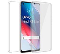 Tumundosmartphone Custodia doppia trasparente Pc + TPU Full Body 360 per OPPO Find X3 Lite 5G