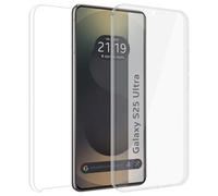 Tumundosmartphone Custodia doppia trasparente Pc + TPU Full Body 360 per Samsung Galaxy S25 Ultra 5G