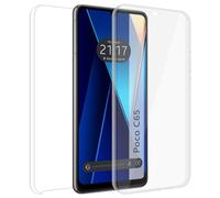 Tumundosmartphone Custodia doppia trasparente Pc + TPU Full Body 360 per Xiaomi Poco C65