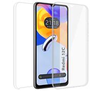 Tumundosmartphone Custodia doppia trasparente Pc + TPU Full Body 360 per Xiaomi Redmi 12C
