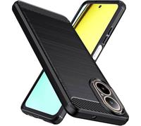Tumundosmartphone Custodia gel TPU tipo carbonio nera per Realme C67 4G