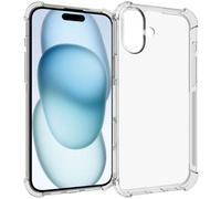 Tumundosmartphone Custodia in silicone antiurto trasparente per iPhone 16 Plus (6.7)