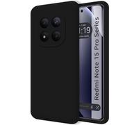 Tumundosmartphone Custodia in silicone liquido ultra morbido per Xiaomi Redmi Note 15 Pro+ Plus 5G colore nero