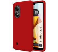 Tumundosmartphone Custodia in silicone liquido ultra morbido per Zte Blade A33s colore rosso