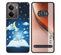 Tumundosmartphone Custodia in silicone per Realme P3 5G design libro racconti disegni