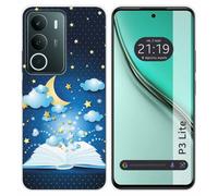 Tumundosmartphone Custodia in silicone per Realme P3 Lite design libro racconti disegni