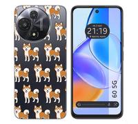 Tumundosmartphone Custodia in silicone per TCL 60 5G design cani 08 disegni