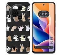 Tumundosmartphone Custodia in silicone per TCL 60 SE design cani disegni