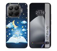Tumundosmartphone Custodia in silicone per Xiaomi 15T Pro 5G design libro racconti disegni